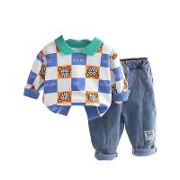 Cotton Slim Boy Clothing Set & two piece Pants & top printed Set