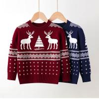 Viscose Children Sweater christmas design knitted animal prints PC