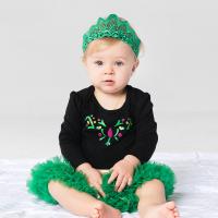 Baumwolle Baby-Kleidung-Set, Stirnband & Kleid, Gedruckt, mehr Farben zur Auswahl,  Festgelegt
