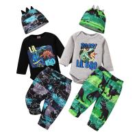 Algodón Conjunto de ropa de bebé,  Algodón, Sombrero & Pantalones & osito de peluche, Dinosaurio,  Conjunto