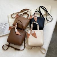 PU Leather Bucket Bag Handbag attached with hanging strap PC
