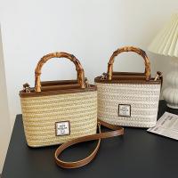 Straw Woven Tote soft surface & attached with hanging strap PC