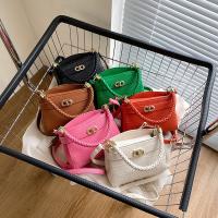 PU Leather Handbag embossing & attached with hanging strap Stone Grain PC