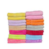 Polyester Blanket color as shown & random color plain dyed Solid PC