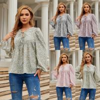 Polyester Women Long Sleeve Blouses & loose printed PC