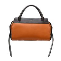 PU Leather Handbag soft surface & attached with hanging strap Solid brown PC