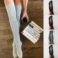 Acrylique Chaussettes de genou de femmes Tricoté Solide plus de couleurs pour le choix : Paire