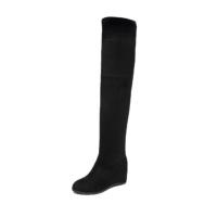 Oxford Knee High Boots inside heighten Solid black Pair