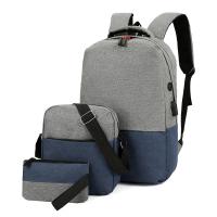 Nylon Multifunction Backpack soft surface & three piece Solid Set
