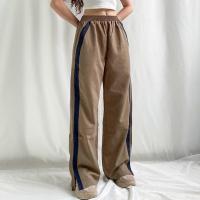 Polyester Women Long Trousers & loose khaki PC