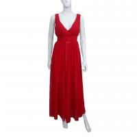 ガーゼ & ポリエステル ロングイブニングドレス 単色 選択のためのより多くの色 一つ