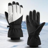 Polyester Waterproof Riding Glove can touch screen & thermal plain dyed Solid : Pair
