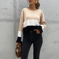 Polyester Women Sweater & loose khaki PC