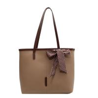 PU Leather Tote Bag Shoulder Bag soft surface & two piece PU Leather Solid PC