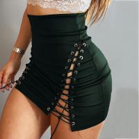 Polyester Sheath & High Waist Package Hip Skirt Solid PC