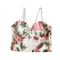Polyester Slim & Crop Top Camisole backless printed PC