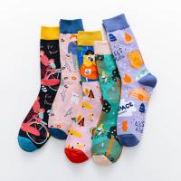 Cotton Unisex Knee Socks sweat absorption & breathable printed : Pair