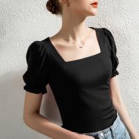 Katoen Vrouwen korte mouw T-shirts Lappendeken Solide meer kleuren naar keuze stuk