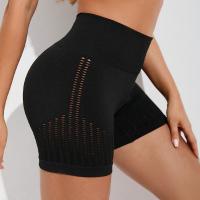 Nylon Quick Dry Women Yoga Pants lift the hip patchwork Solid black PC