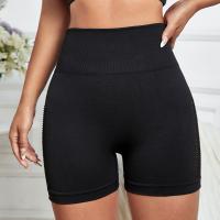 Nylon Women Yoga Pants & hollow & breathable patchwork Solid black PC