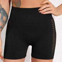 Nylon Women Yoga Pants & hollow & breathable patchwork Solid black PC