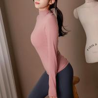 Polyamide Slim Women Yoga Tops & breathable patchwork Solid PC