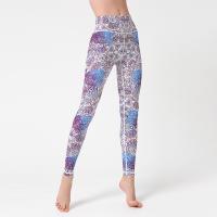 Polyester Women Yoga Pants & breathable printed PC