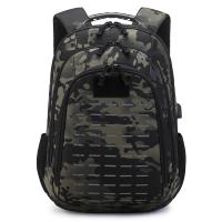 Nylon Backpack large capacity & with USB interface & waterproof camouflage PC