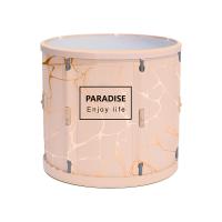 PVC Foldable Bathtub Pearl Cotton & Canvas printed letter pink PC