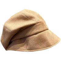 Suede Octagonal Cap for women Solid PC