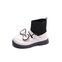 PU Leather Children Boots & for girl & anti-skidding Rubber Solid Pair