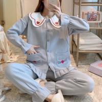 Cotton Nursing Pajama Set & two piece & loose Solid Set
