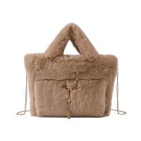 Plush Handbag with chain & attached with hanging strap Solid PC