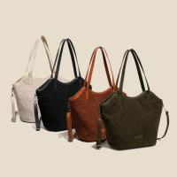 Plush Shoulder Bag soft surface & attached with hanging strap Solid PC