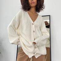 Knitted Sweater Coat & loose Solid PC