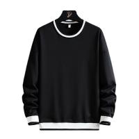 Polyester Plus Size Men Sweatshirts & loose patchwork Solid PC