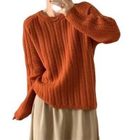 Polyester Women Sweater loose Spandex Solid : PC