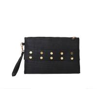 PU Leather Clutch Bag large capacity & soft surface & studded Solid PC