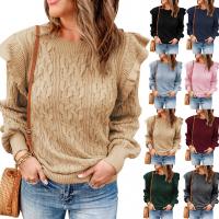 Polyester Plus Size Women Sweater & loose knitted Solid PC