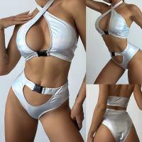 Polyester Monokini backless Solid white PC