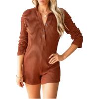 Polyester Slim & Plus Size Women Romper Solid PC