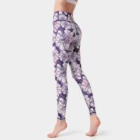 Polyester Quick Dry Women Yoga Pants lift the hip printed PC