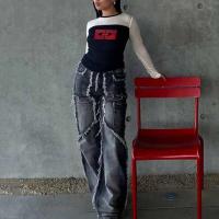 Polyester T-shirt femme à manches longues Imprimé pièce