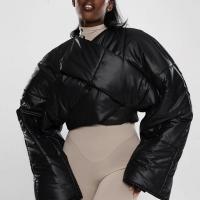Polyester Women Parkas thicken & thermal black PC