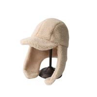Plush Bomber Hat thermal & for women plain dyed Solid PC
