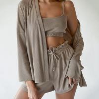 Polyester Vrouwen Pyjama Set Korte & camis & Boven Solide meer kleuren naar keuze Instellen