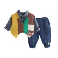 Katoen De Kleding reeks van de jongen Vest & Broek & Boven meer kleuren naar keuze Instellen
