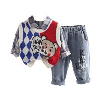 Cotton Slim Boy Clothing Set & three piece vest & Pants & top Set