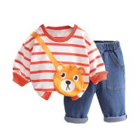 Cotton Slim Boy Clothing Set & two piece Pants & top striped Set