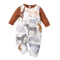 Cotton Slim Children Clothes Set & two piece Crawling Baby Suit & Jumpsuit printed multi-colored Set